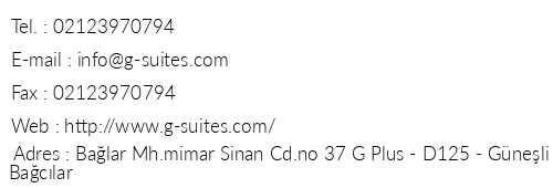 G Suites Airport telefon numaralar, faks, e-mail, posta adresi ve iletiim bilgileri